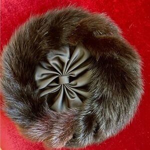 VINTAGE REAL MINK HEADPIECE/HAT